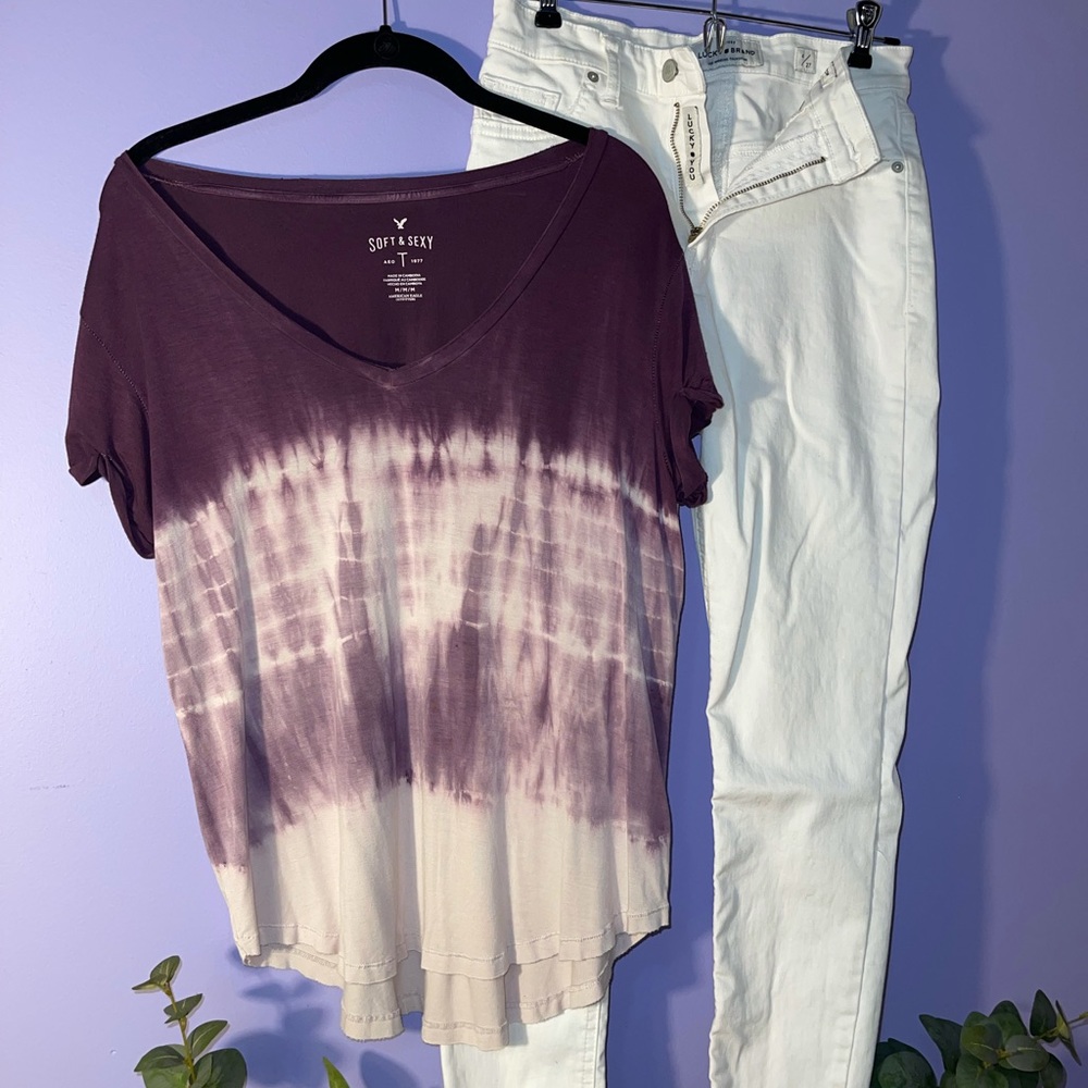 Purple Tie-dye Soft &Sexy Top